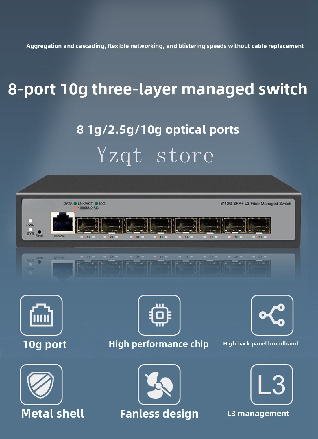 Conmutador Ethernet de 8 puert - Sfp+ 10G Managed Switch 8 Port reseña y precio